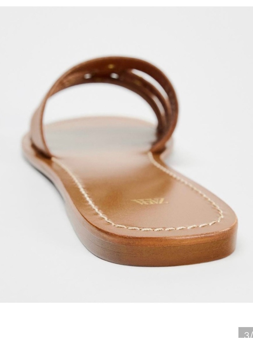 🤎 Zara Leather Sandals – Effortless European Summer Style – Size 38 / US 8 - Picture 7 of 10